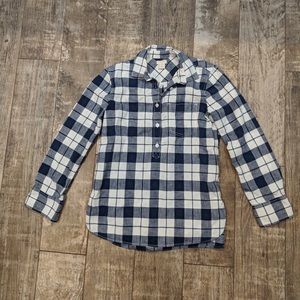 Plaid J.Crew Blue and white